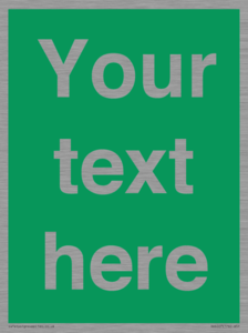 Custom Safe Condition: Blank (green) sign